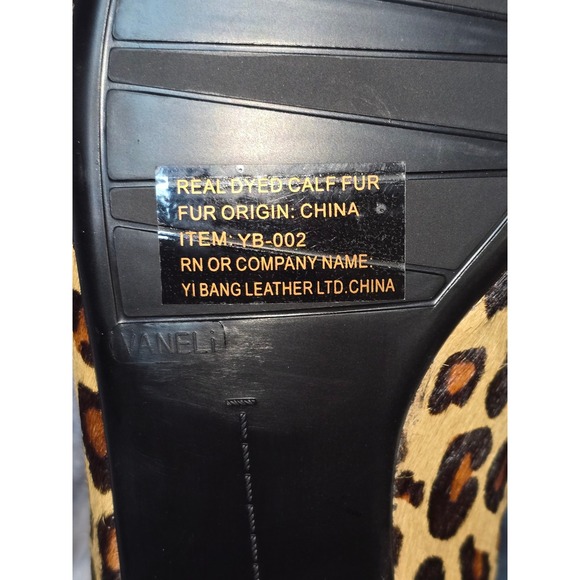 NWB VANELI GANET Camel Dino‎ Leopard Print calf hair Ballet Flat Size 7 Wide - Picture 7 of 8
